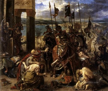 ウジェーヌ・ドラクロワ Painting - 十字軍のコンスタンティノープル入城 ロマンチックなウジェーヌ・ドラクロワ